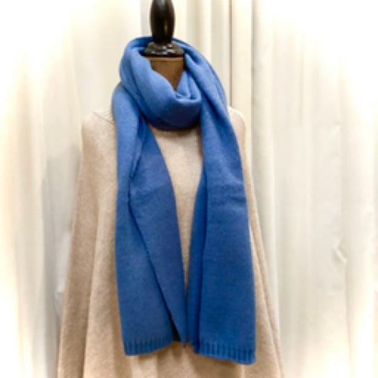 Plain Thick Scarf - Blue