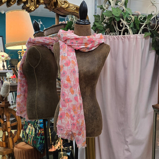 Cotton Poppy Scarf - Pink