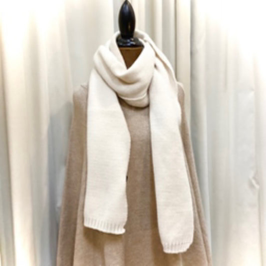 Plain Thick Scarf - Beige