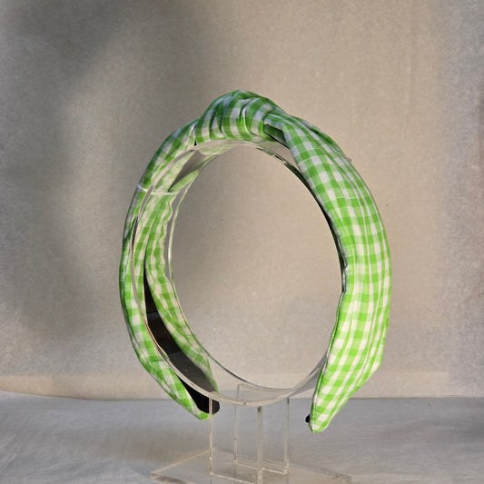 Checkers Lime and White Headpiece