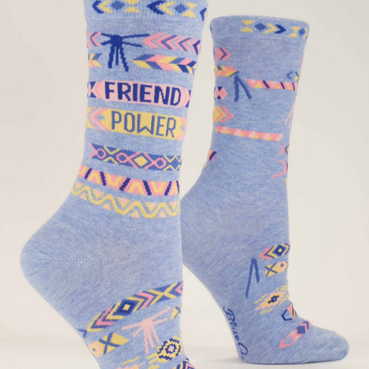 Ladies Crew Socks - Friend Power