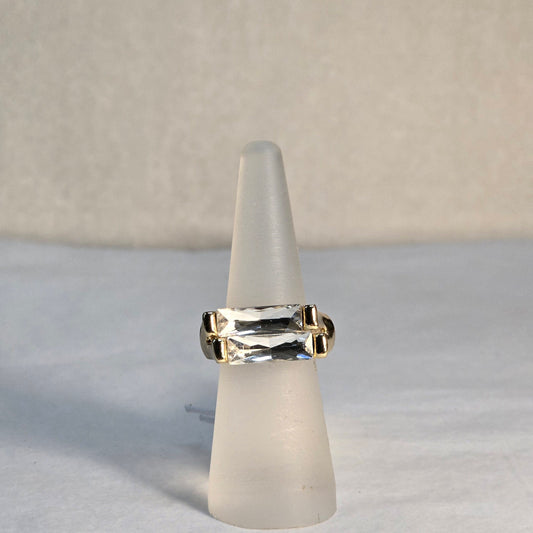 SA Gold Ring with Crystals