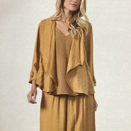 Jacket with Back Feature Mustard