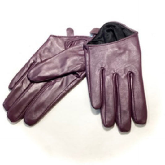 Half Glove Leather Plum