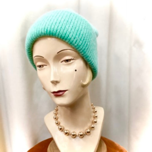 Angora Mix Beanie - Green