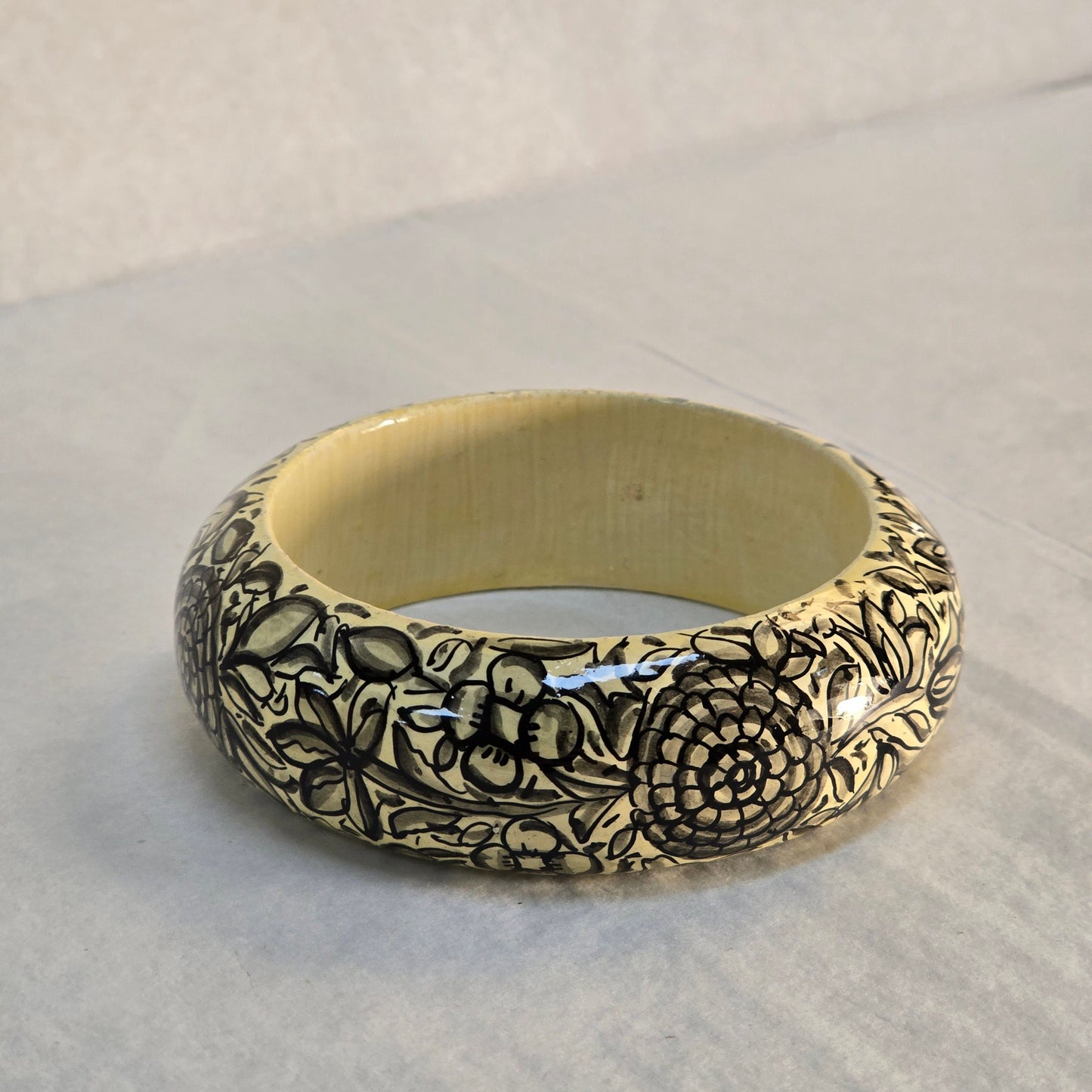 Black and White Painted Bangle