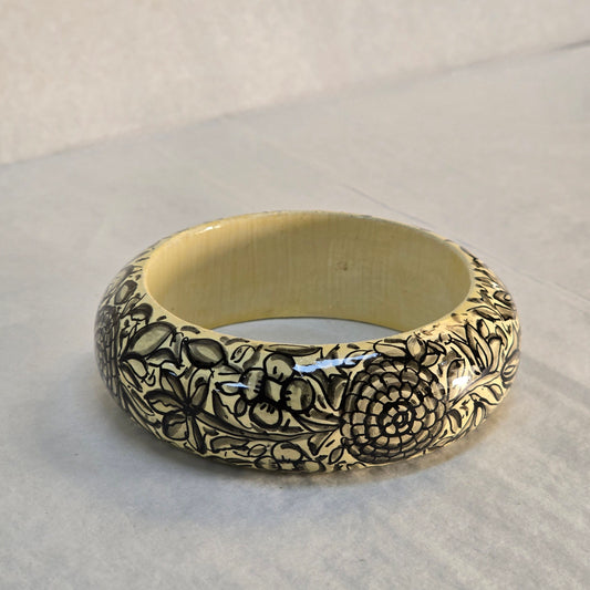 Black and White Painted Bangle