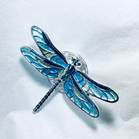 Dragonfly Magnet Brooch - Pale Blue