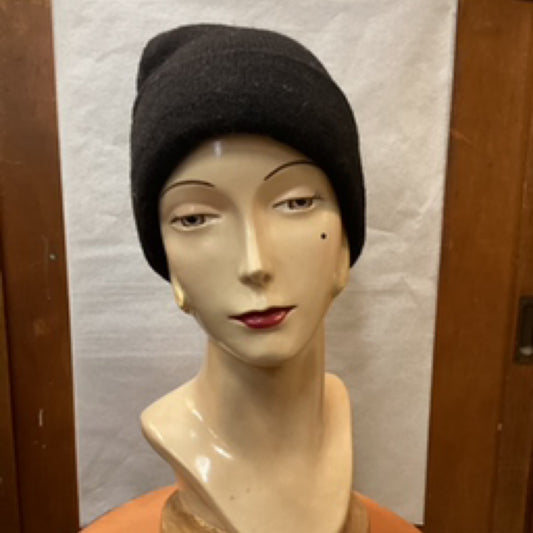 Wool Beanie and Fleece Black