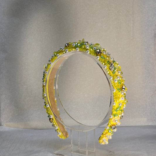 Bejewelled Yellow Headpiece