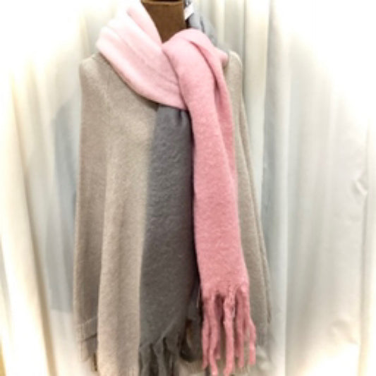 Ruby Winter Scarf - Pink Grey