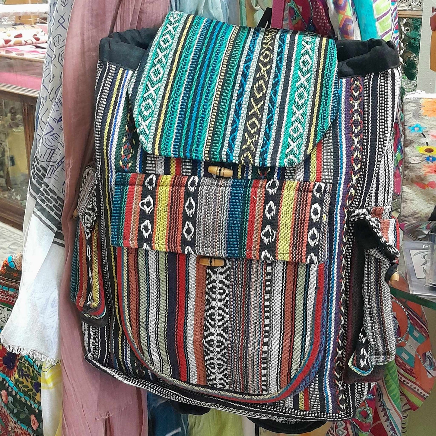 Cotton Backpack with String