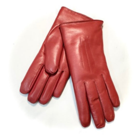 Dents Thick Insulated Leather Glove - Red