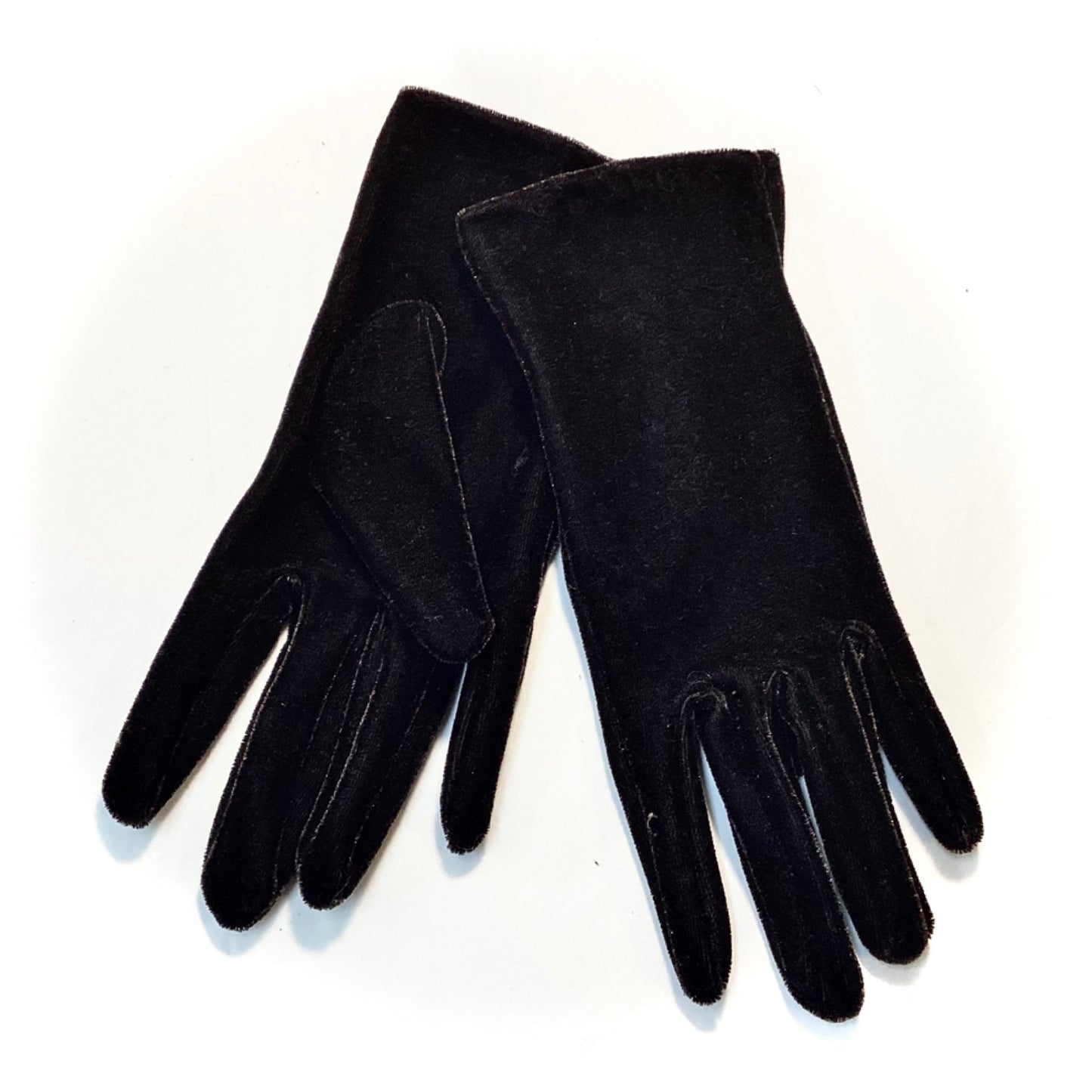 Plain Black Suede Gloves