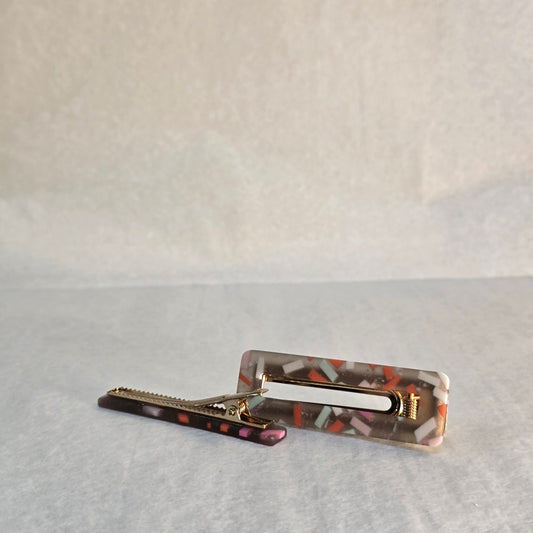 Art Collection Hair Clip - Red