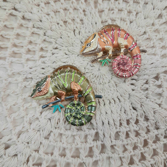 Crystal Chameleon Brooch