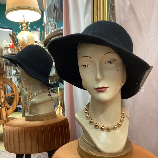 Black Wool Felt Hat