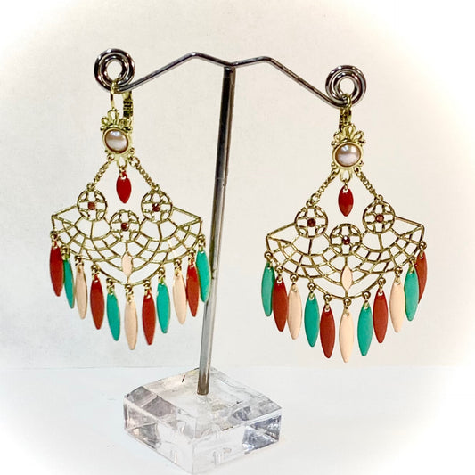 Gold Plated Handmade Boho Earrings