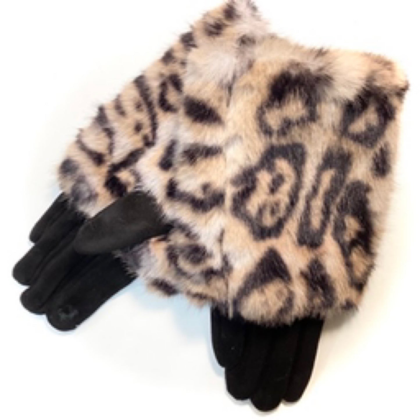 Leopard Print ivory Gloves