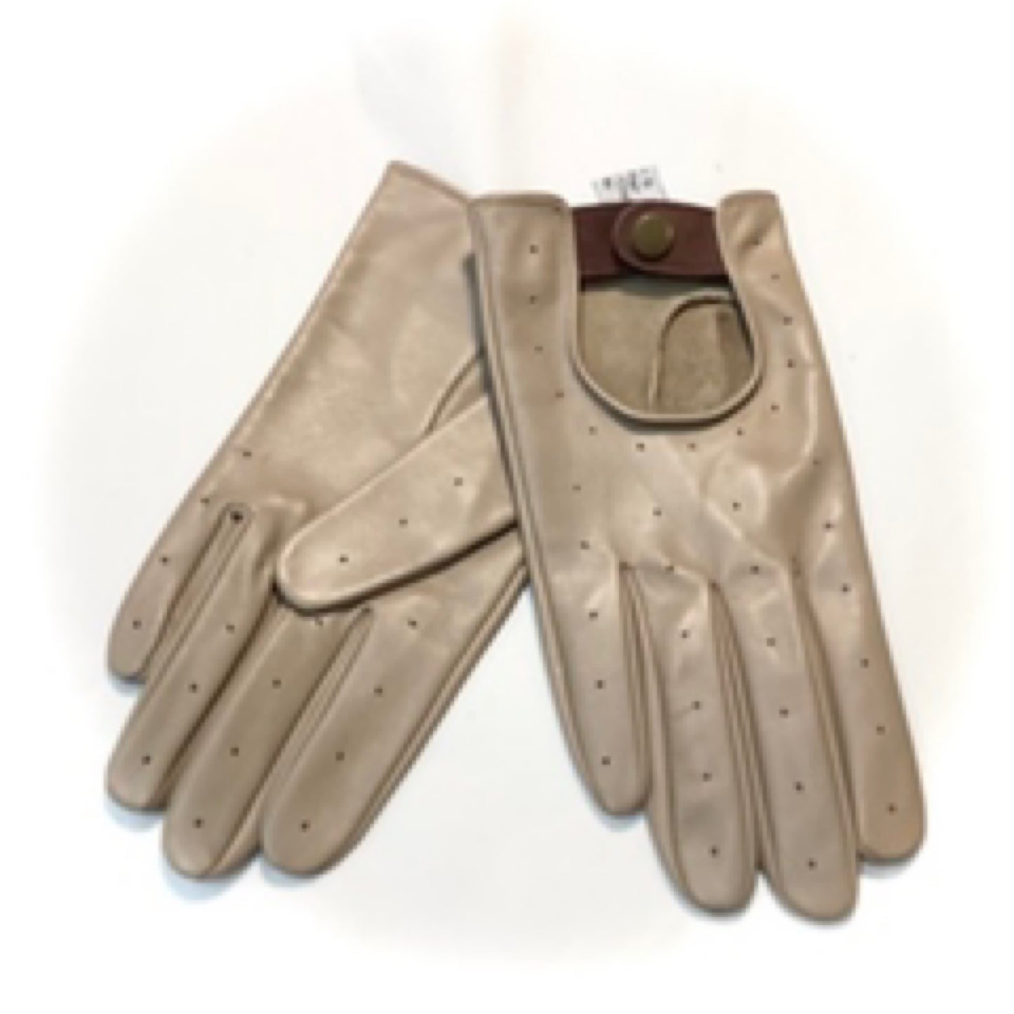 Latte Leather Driving Gloves