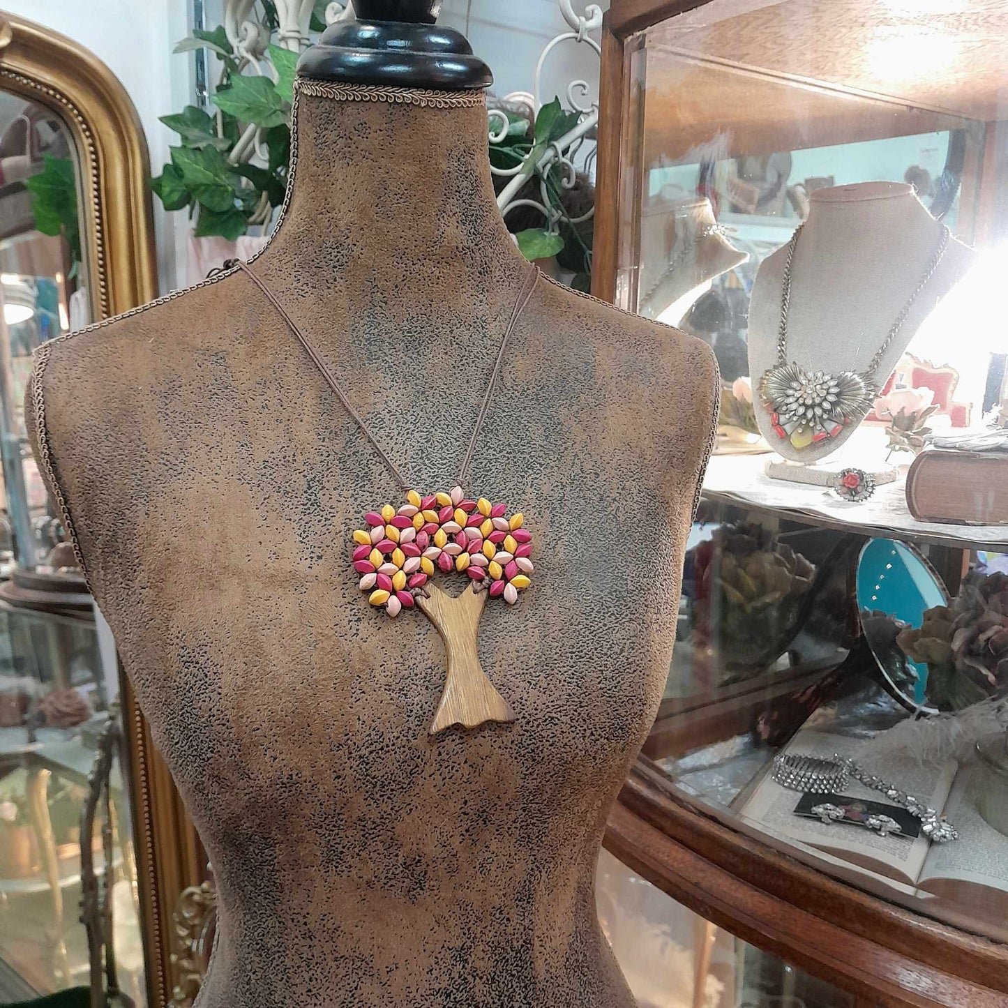 Multicoloured Tree Wooden Bead Cluster