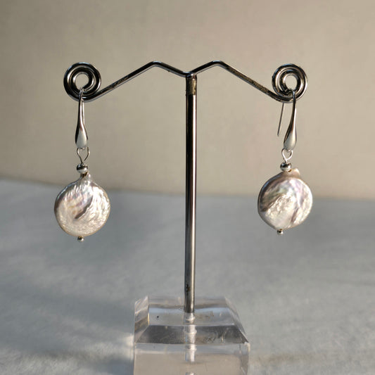 SA Silver and Pearl Earrings