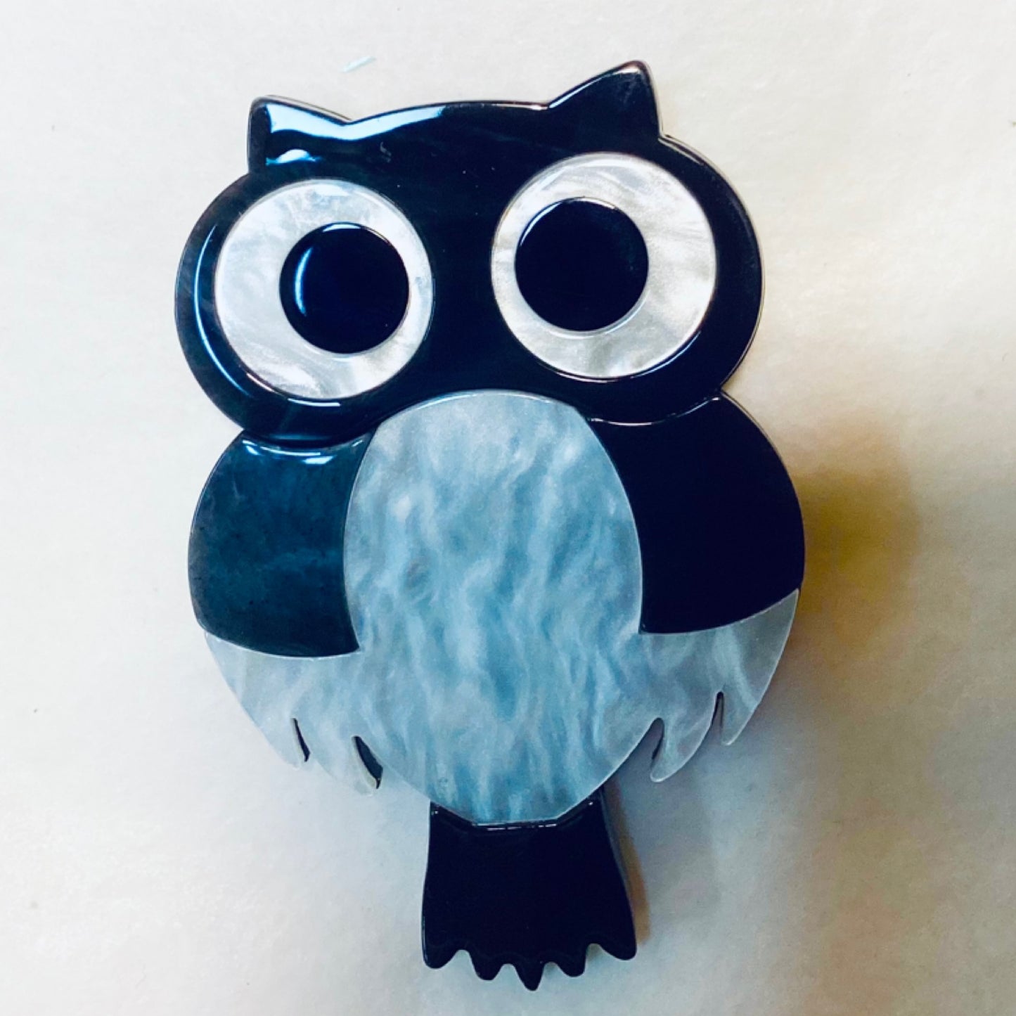 Owl Brooch - Black