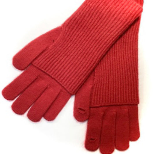 Finger Pull Over Gloves - Red