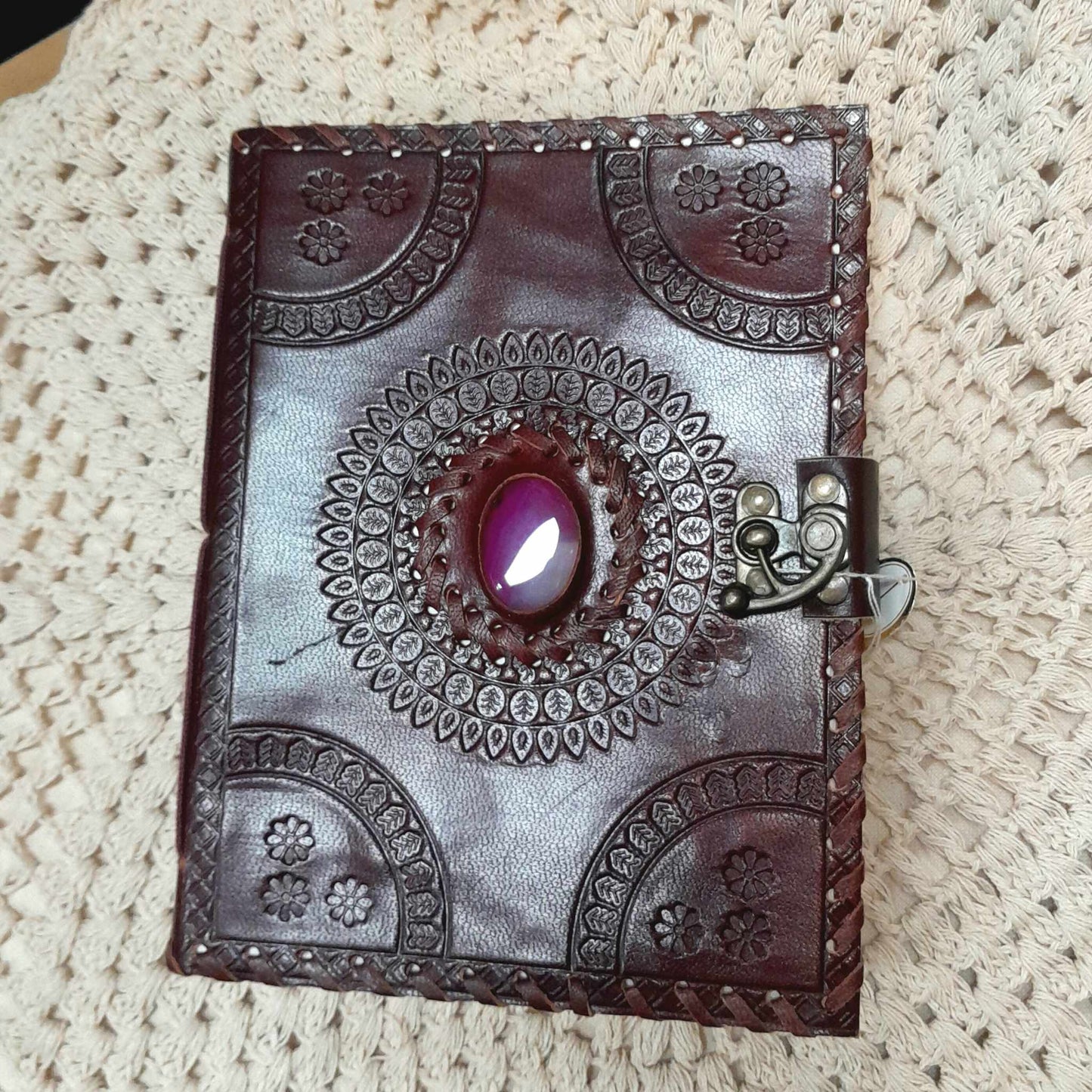 Crystal leather journal