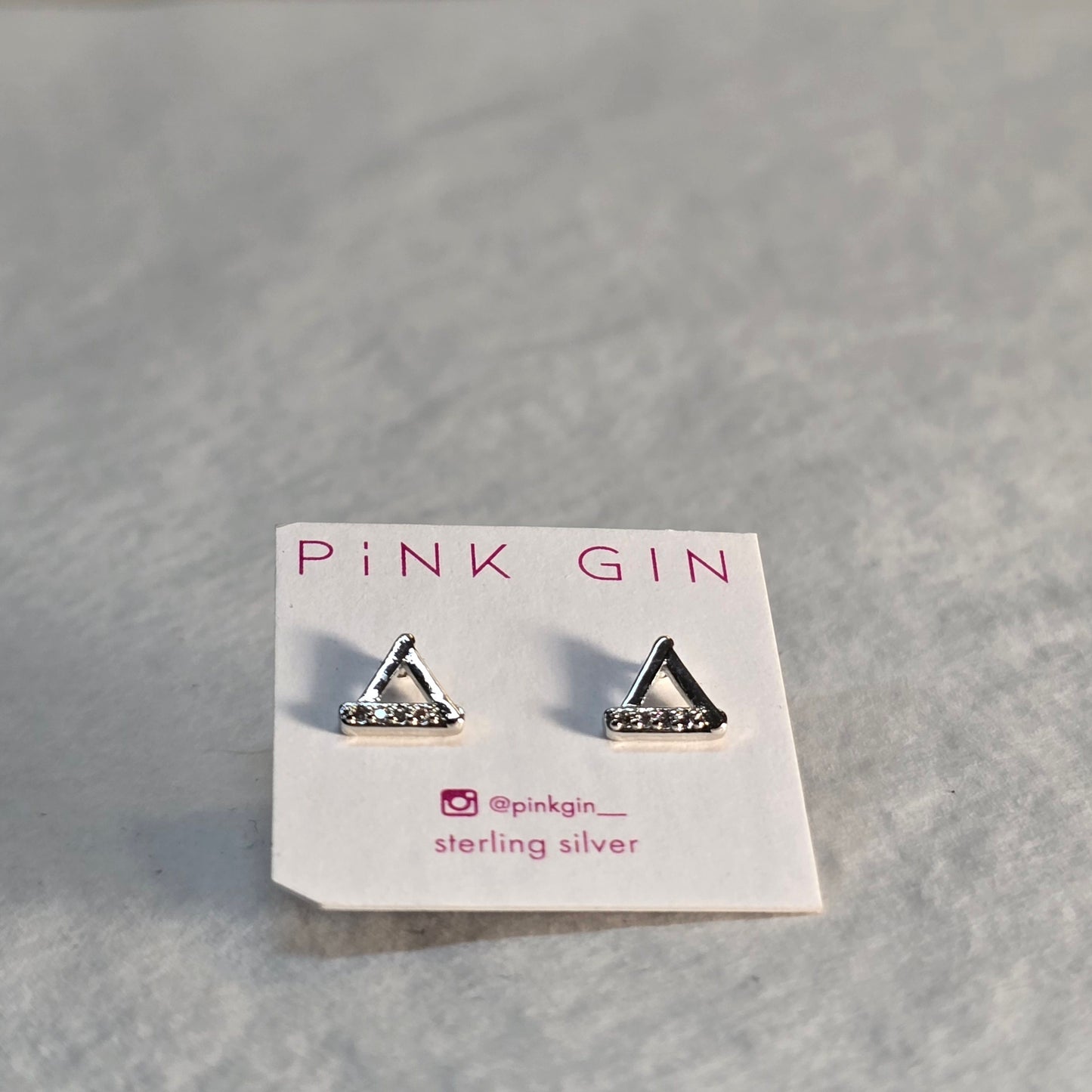 PG Tiny Silver Triangle Studs