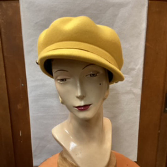 Gianna Wool Felt Hat - Mustard