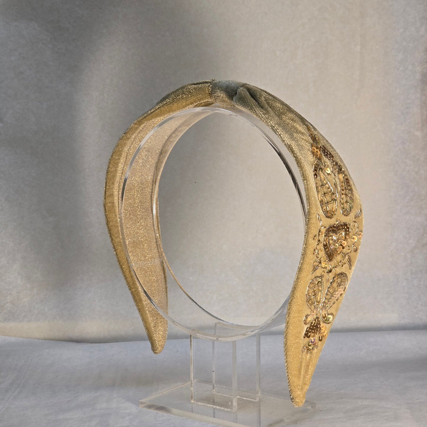 Golden Embroidered Headpiece
