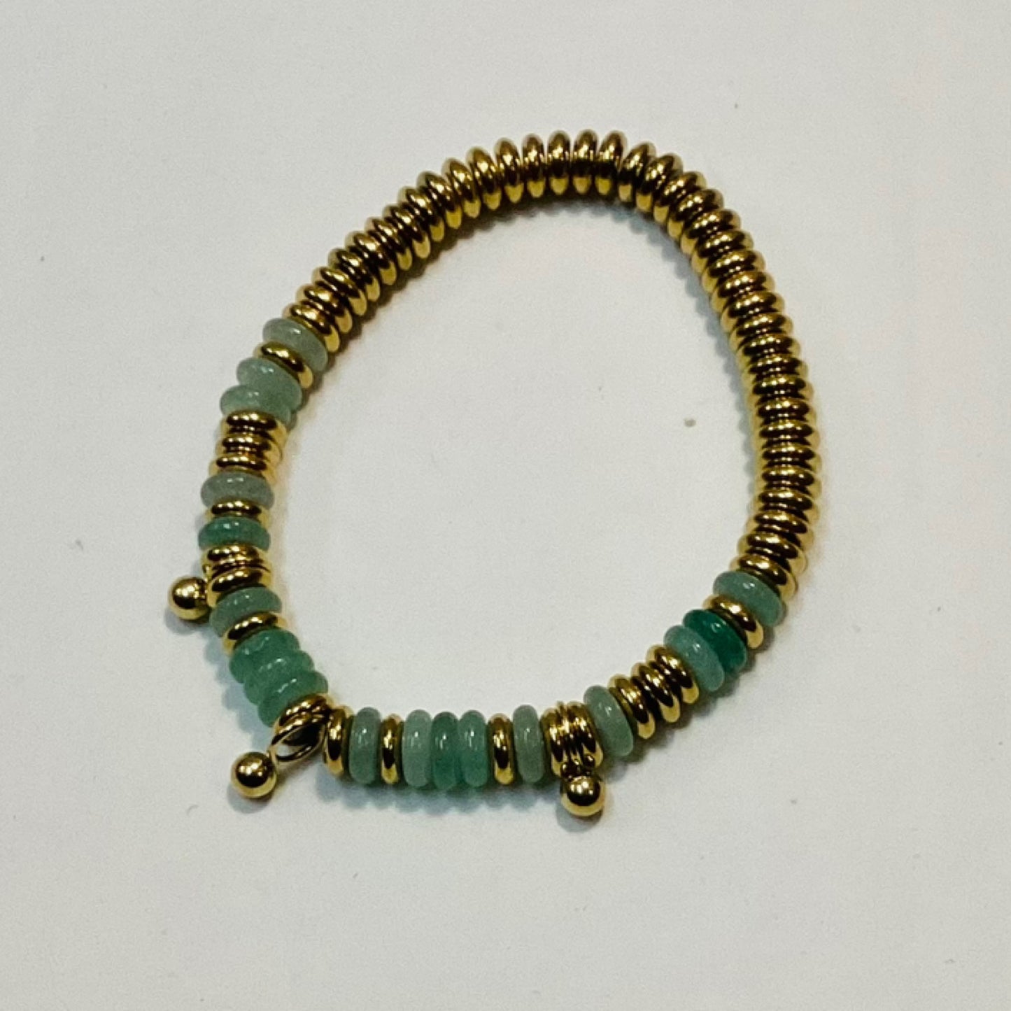 Gold And Green Bracelet