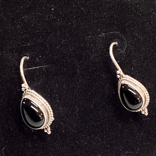 Sterling Silver and Onyx Earrings 2