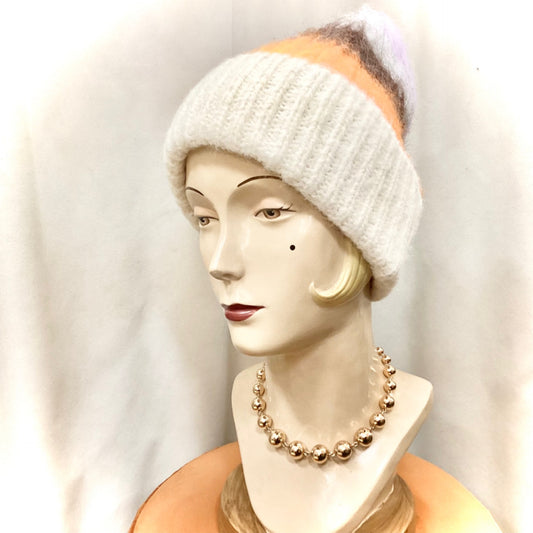 Emma Warm Beanie - Cream Multicoloured