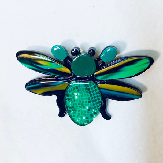 Bee Brooch - Green