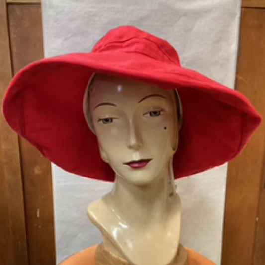 Large Red Beach Hat