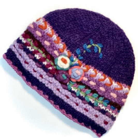 Wool Beanie Purple