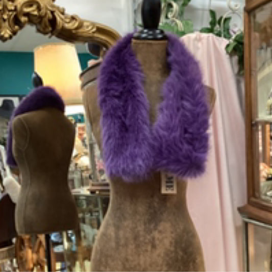 Fake Fur Scarf - Purple