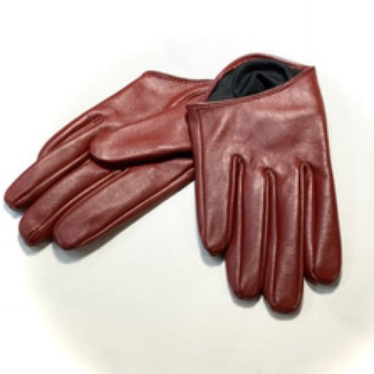 Half Glove Leather Red