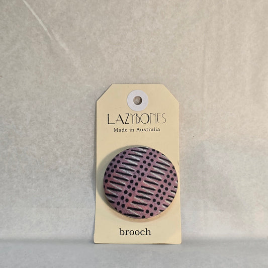 Brooch Purple Pattern Fabric