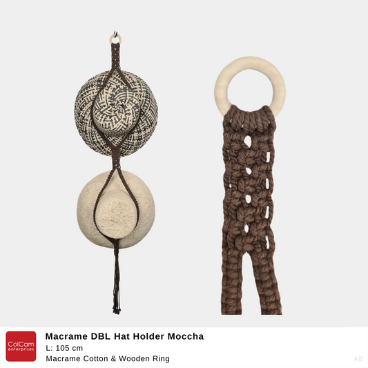 Macrame Hat Holder Mocca