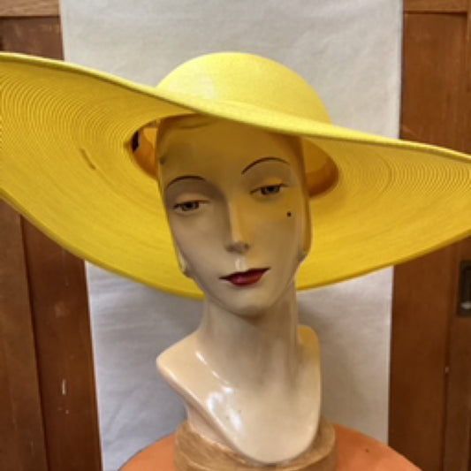 Large Brim Yellow Hat