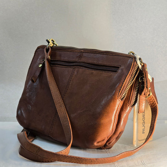 Venus Cacao Leather Bag with Strap