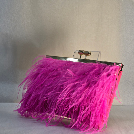 Pink Fluffy Clutch