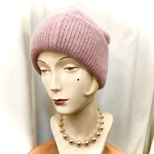 Angora Mix Beanie - Purple