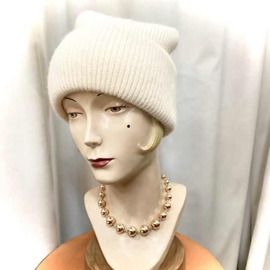 Angora Mix Beanie - Cream