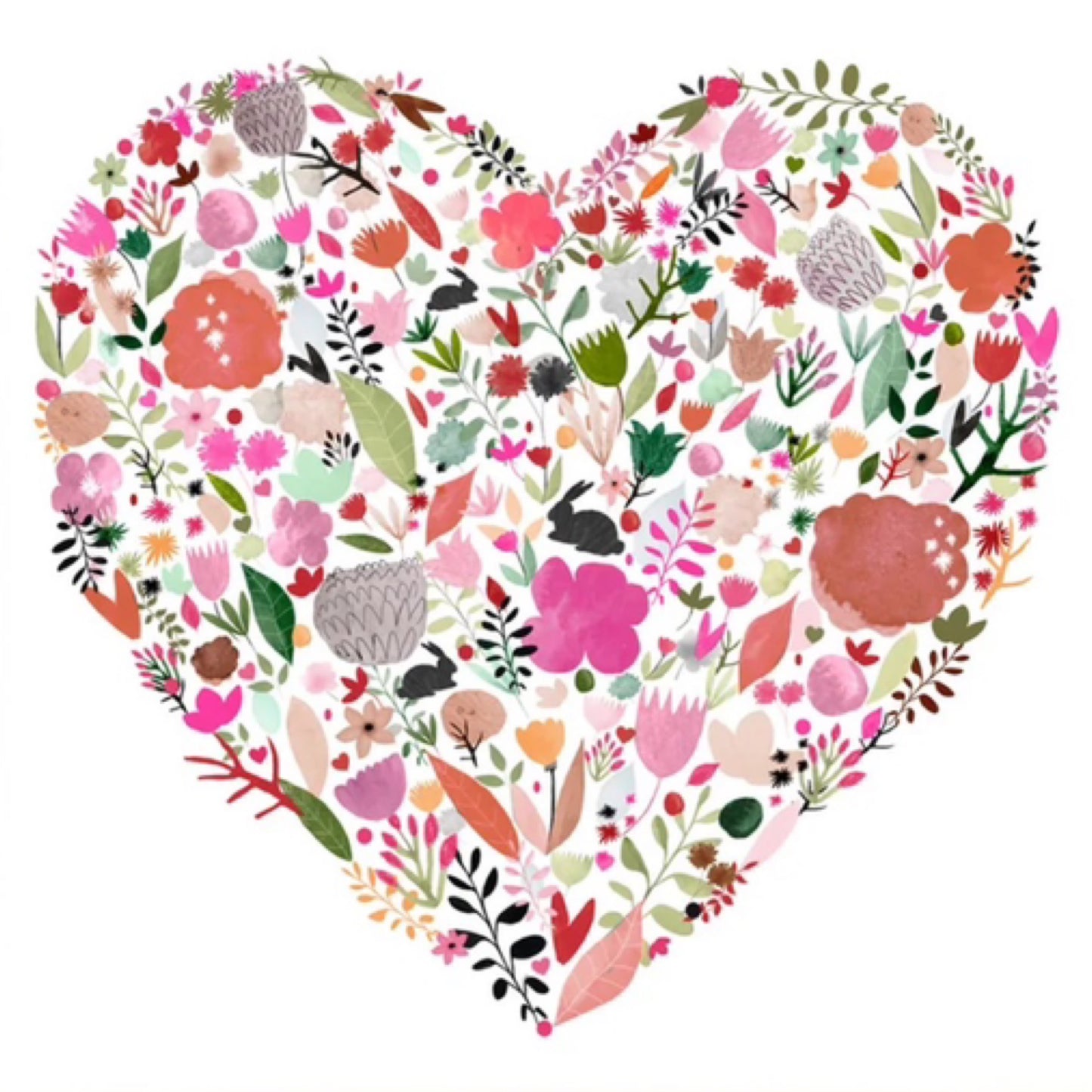 Mini Card - Flower Heart