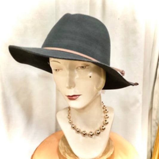Helicon Fedora Black Wool Felt Hat