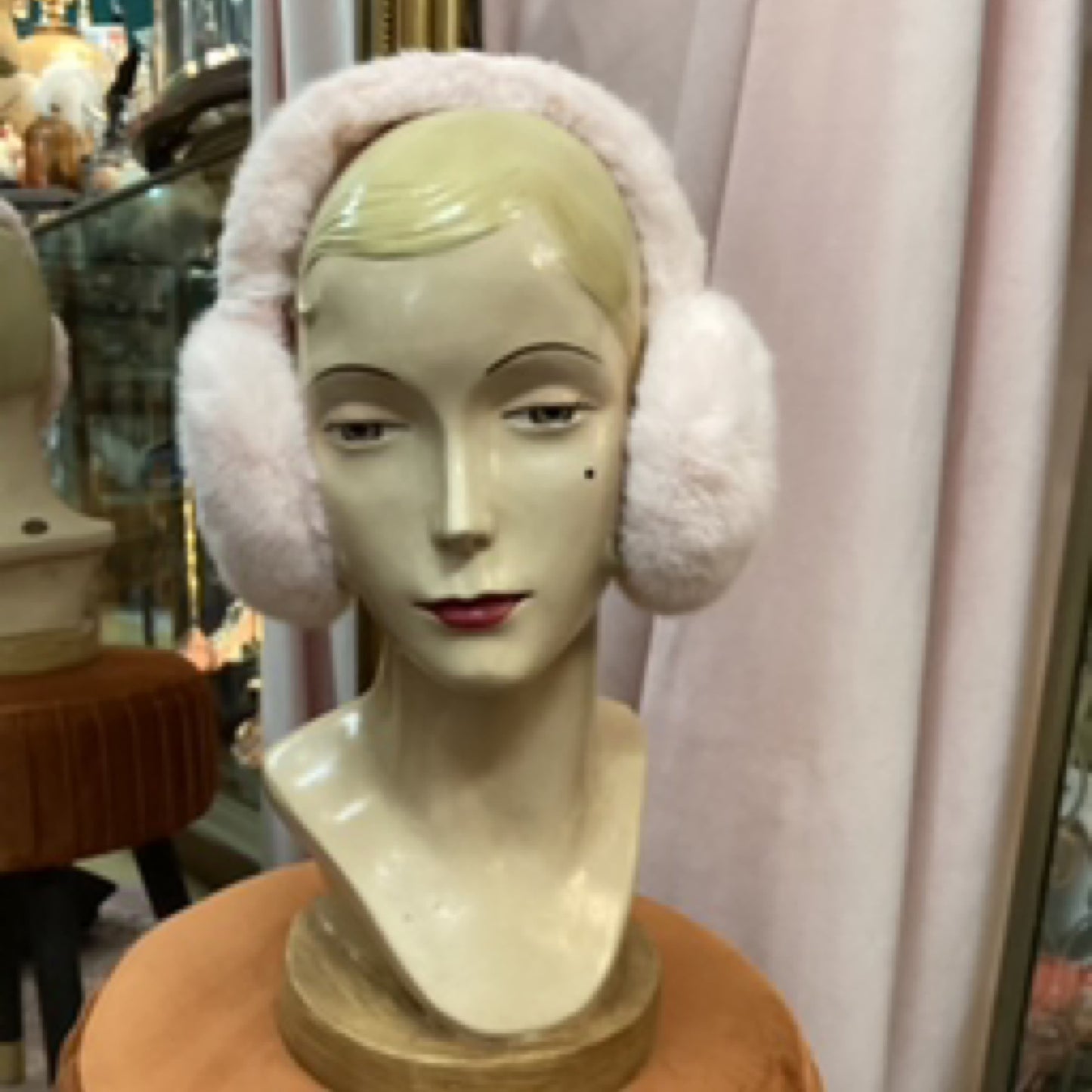 Fluffy Ear Warmers - Pink